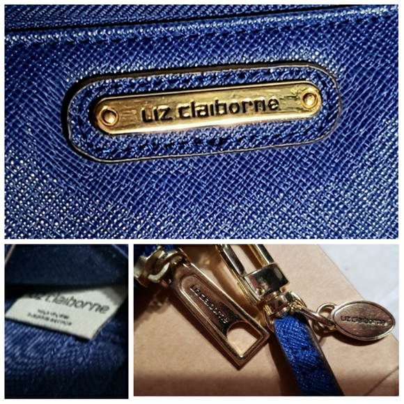 NWOT Liz Claiborne Blue Wristlet Wallet - Picture 3 of 3